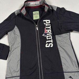 New England Patriots Jacket Womens M Black NFL Football Tommy Bahama EUC